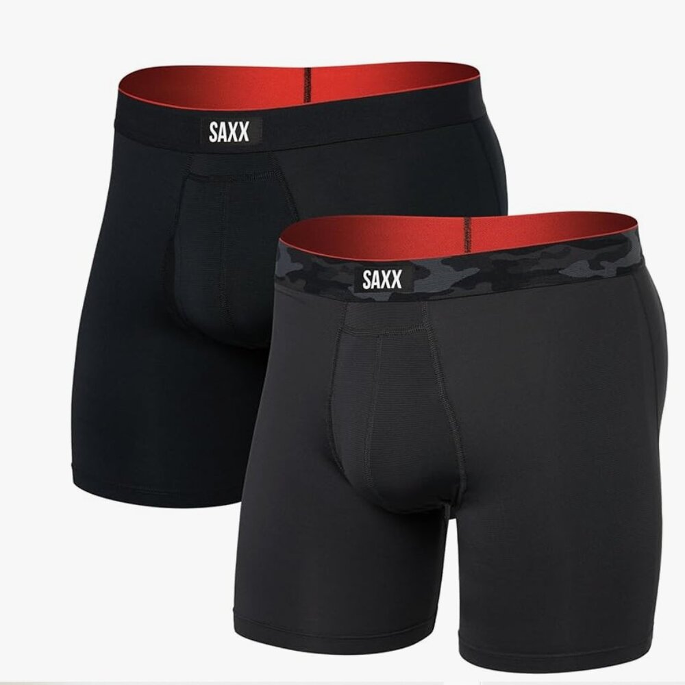 NWT SAXX  Multi-Sport Mesh Boxer Briefs - Slim Fit - 2 Pack - Black – NWT